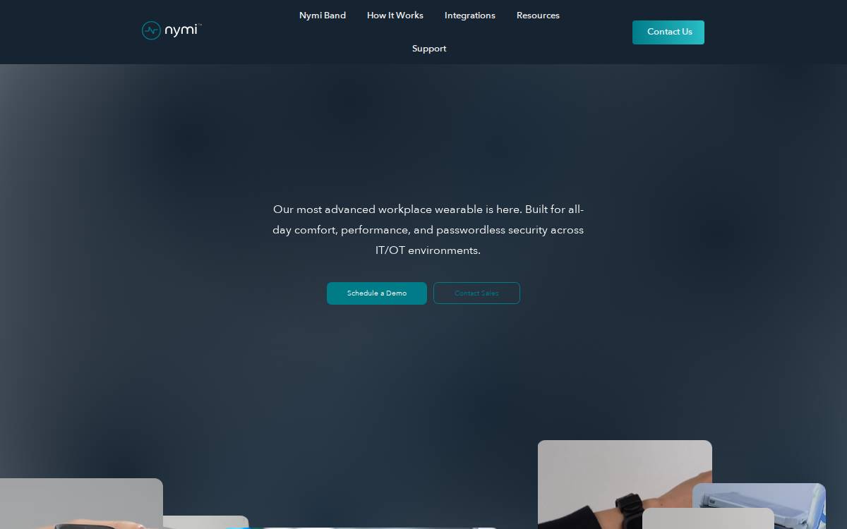 Nymi website preview