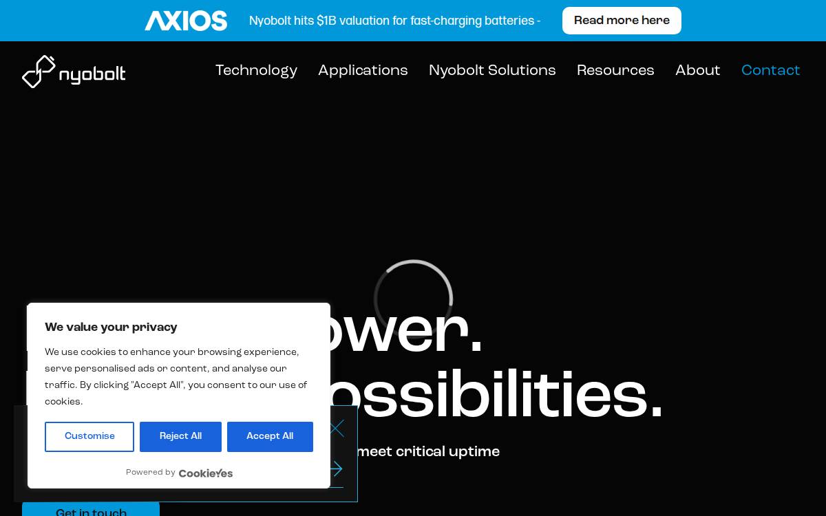 Nyobolt website preview