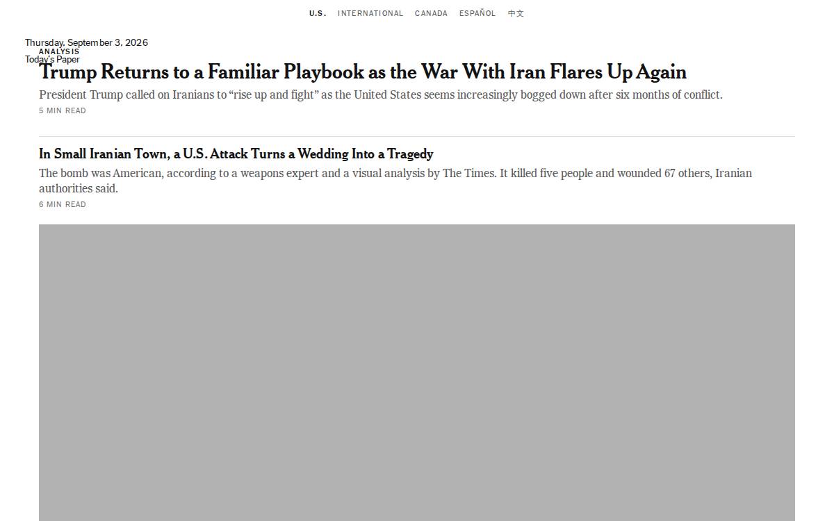 Nyt website preview