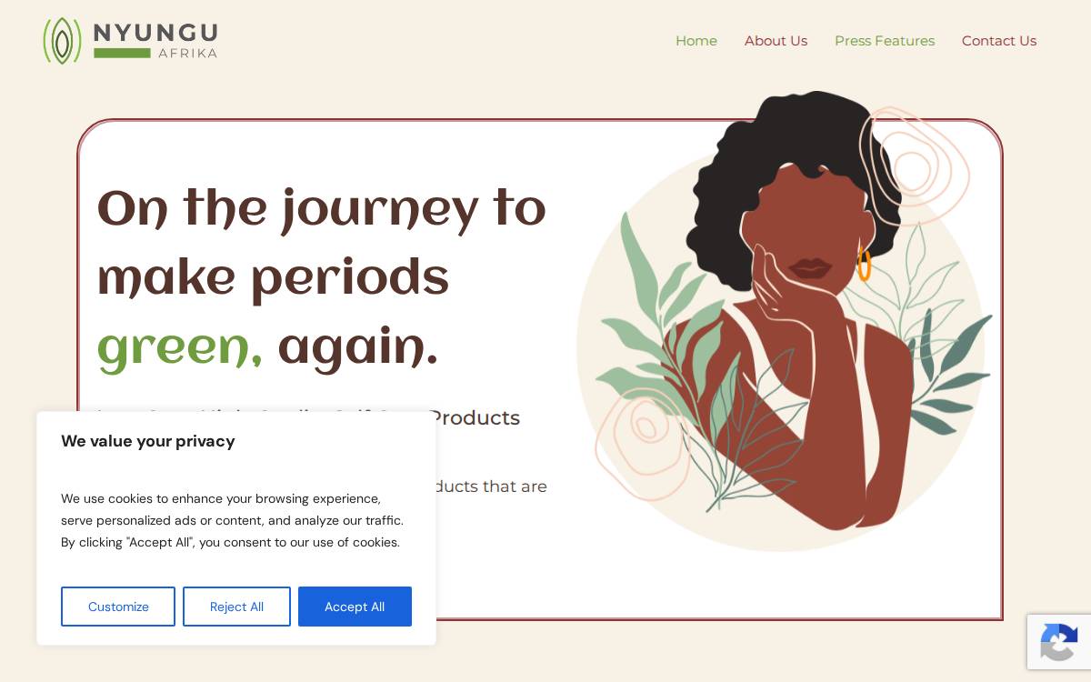 Nyungu Afrika website preview