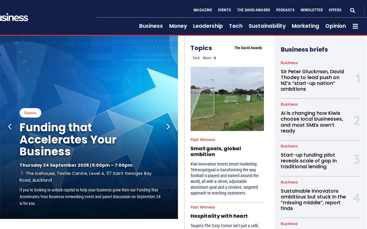 NZ Business article website preview