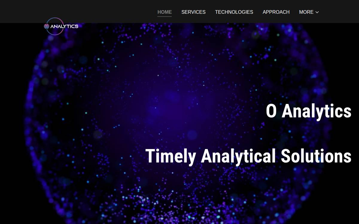 O Analytics website preview
