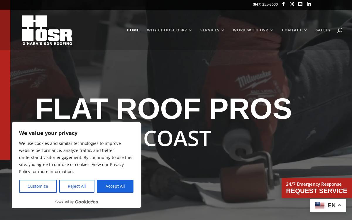 O'Hara's Son Roofing website preview