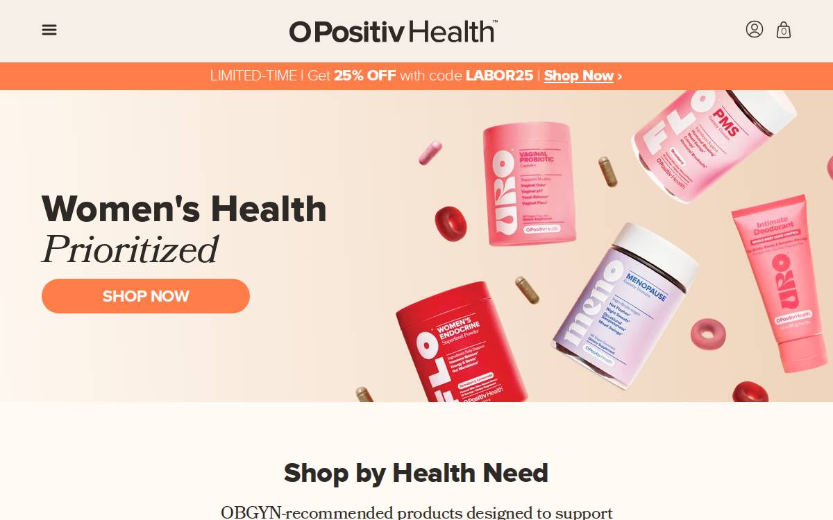 O Positiv website preview