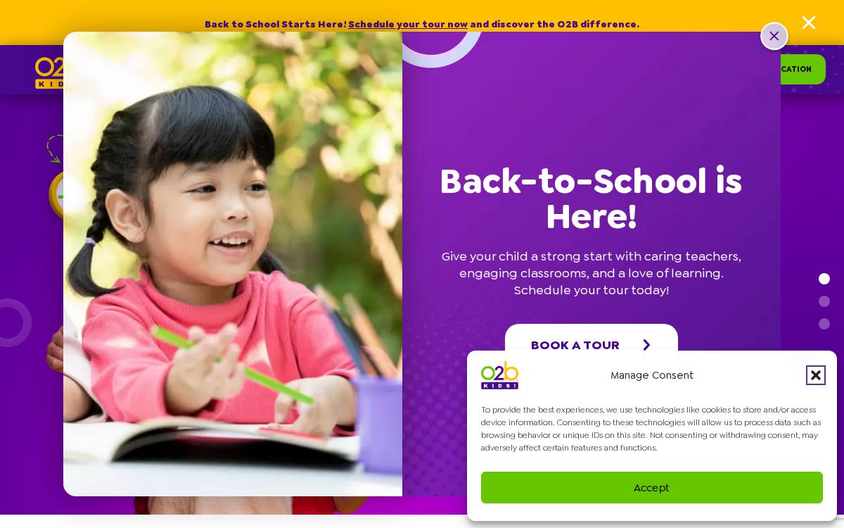 O2B Kids website preview