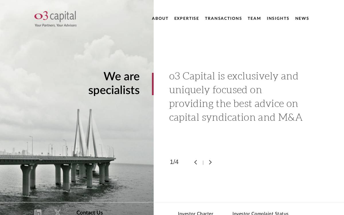 o3 Capital website preview