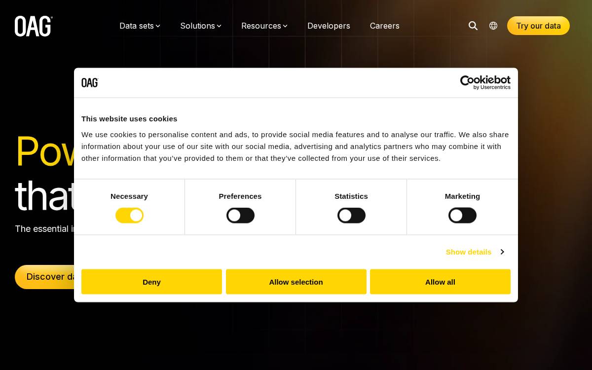 Oag website preview