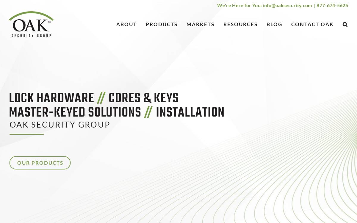 Oak Security Group website preview