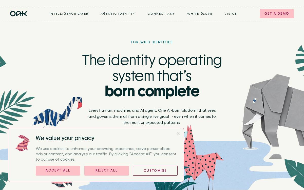 Oak website preview