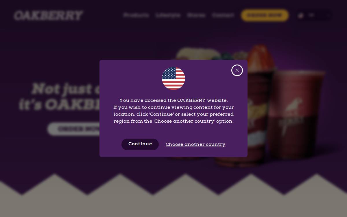 Oakberry website preview