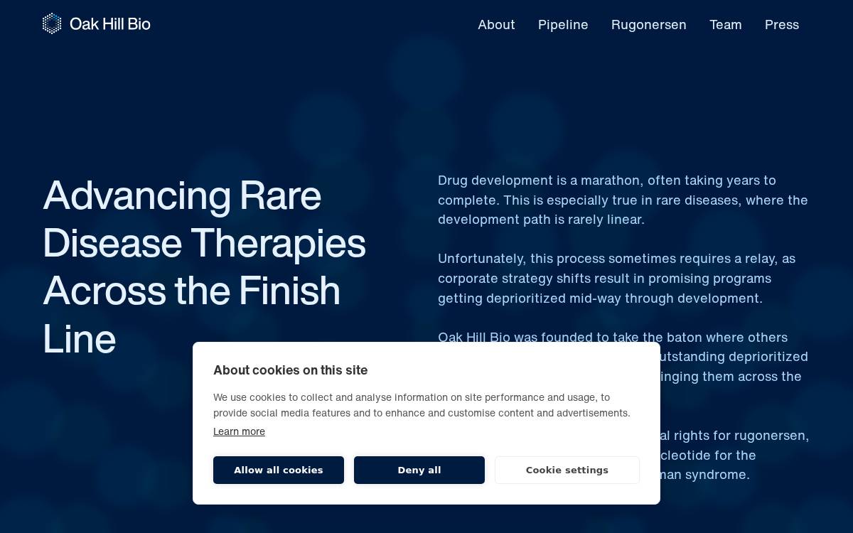 Oakhillbio website preview