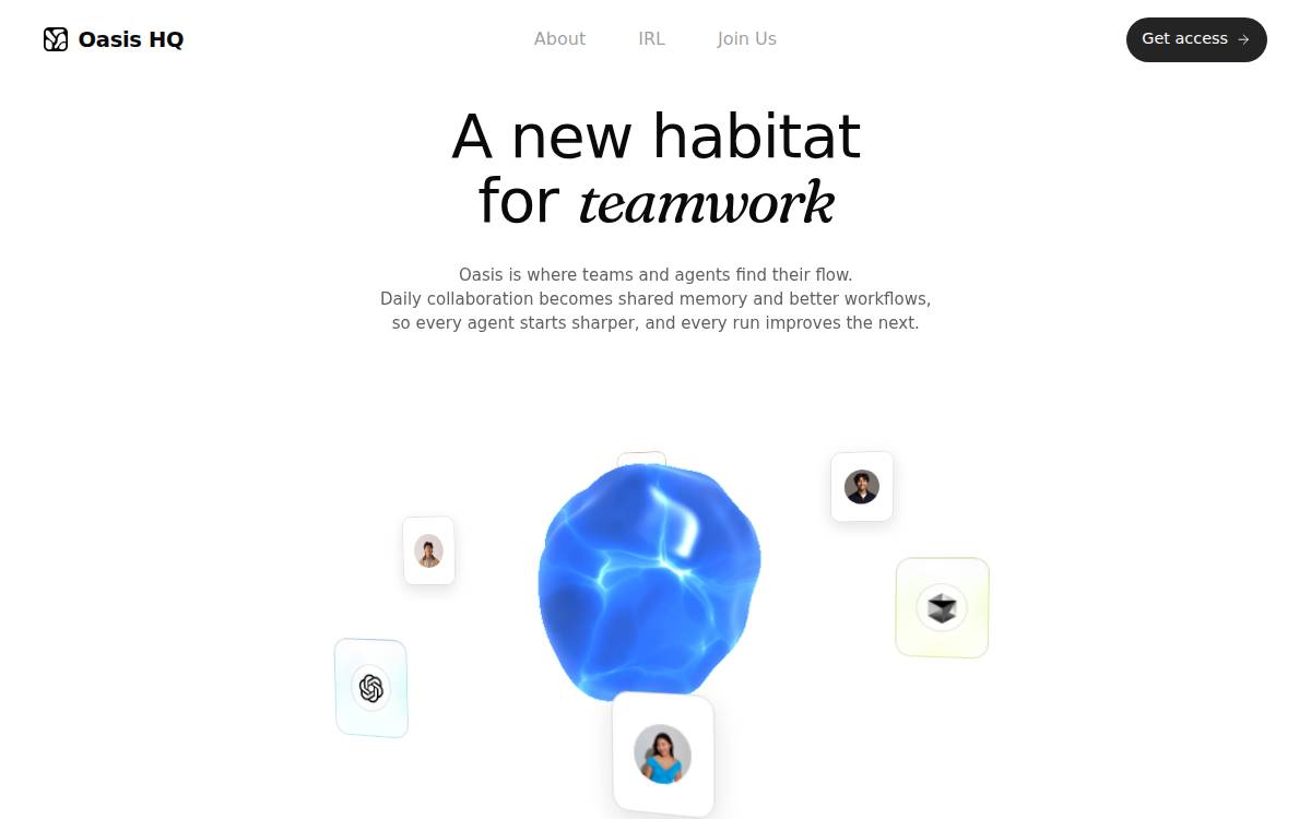 Oasis website preview