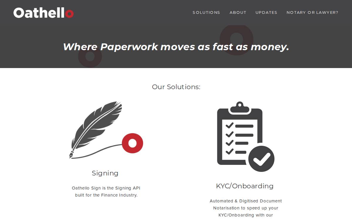 Oathello website preview