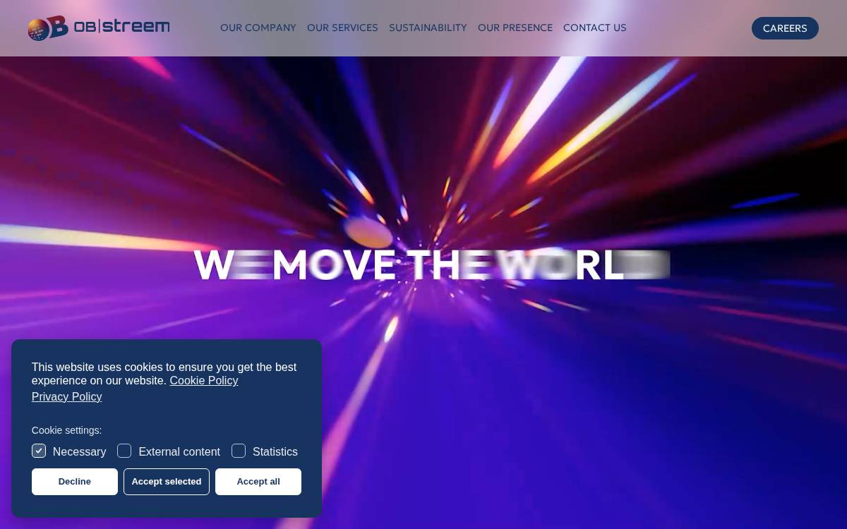 OB Streem website preview