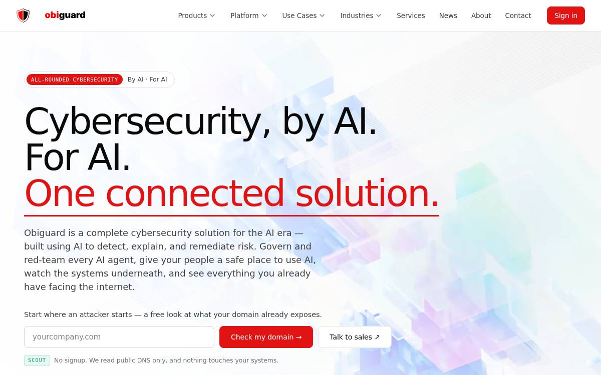 Obiguard website preview