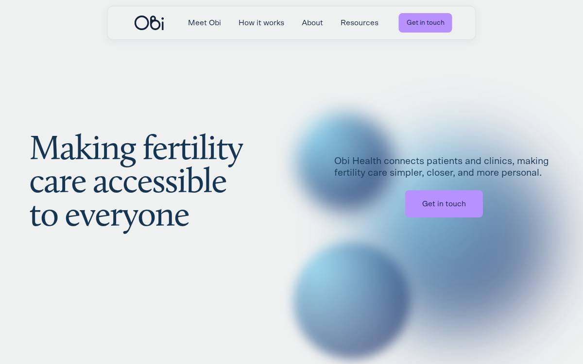 Obihealth website preview
