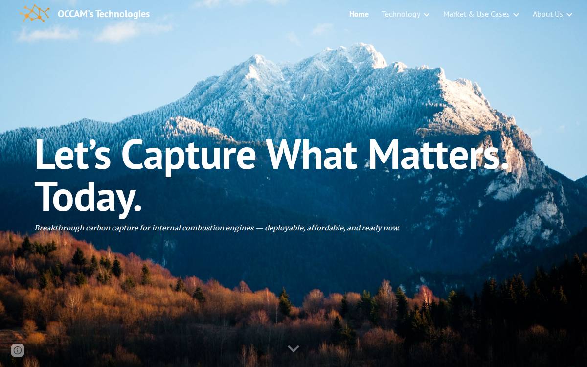Occam's website preview