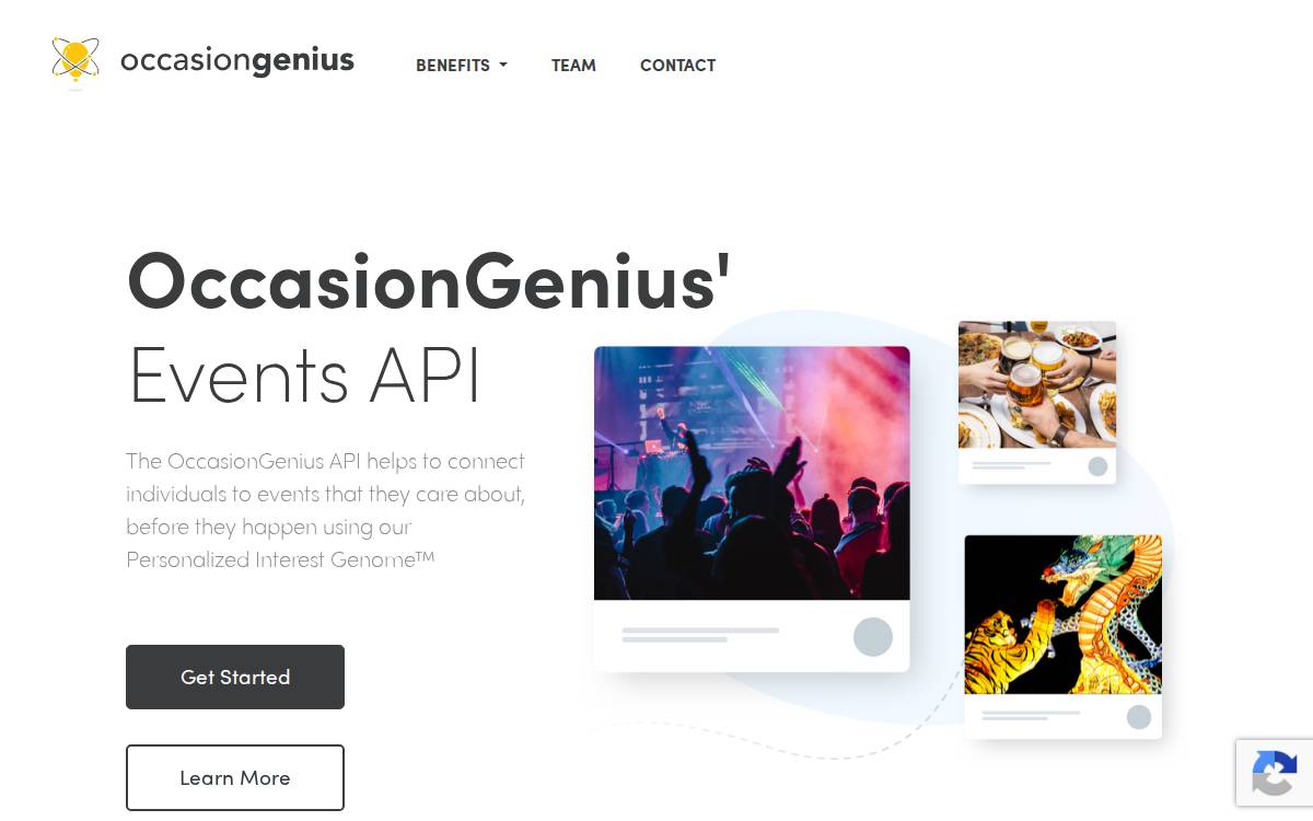 Occasiongenius website preview