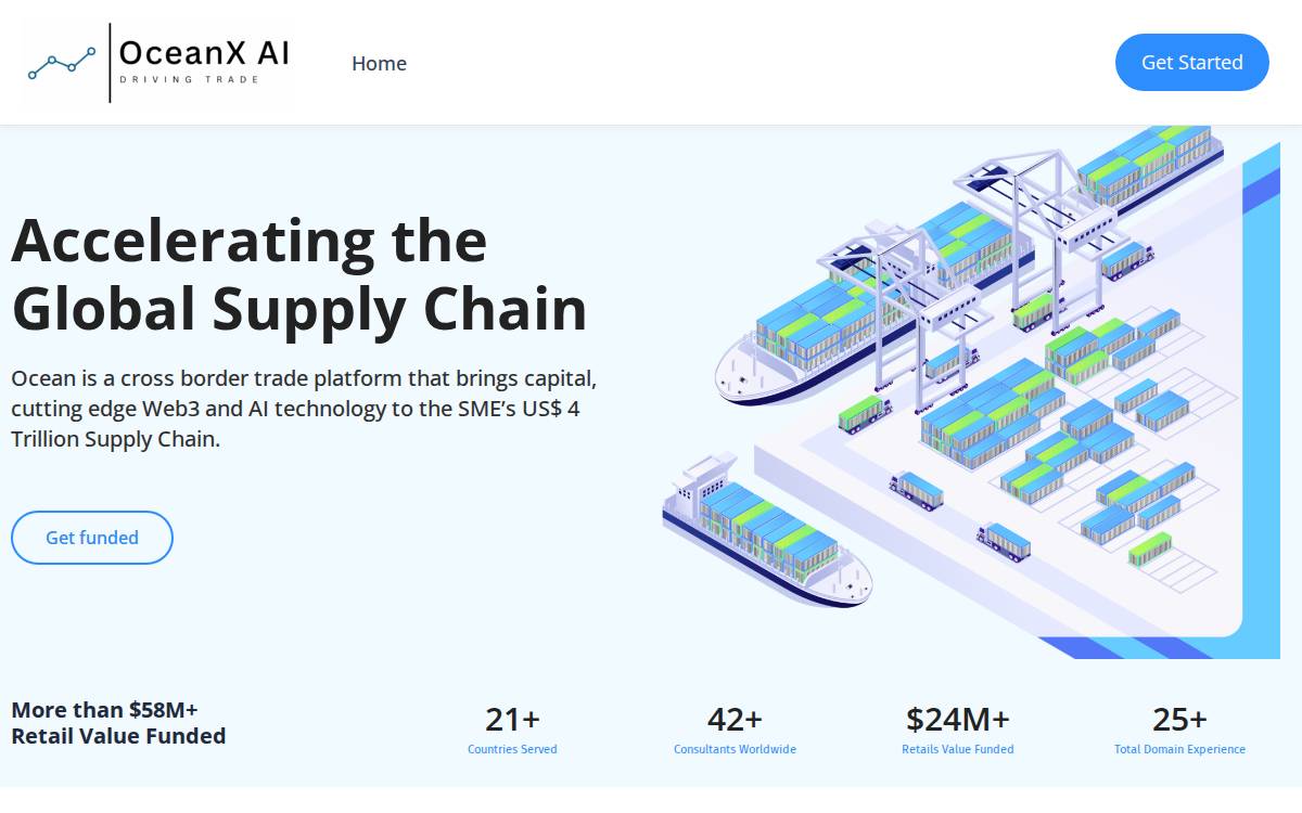 Ocean website preview