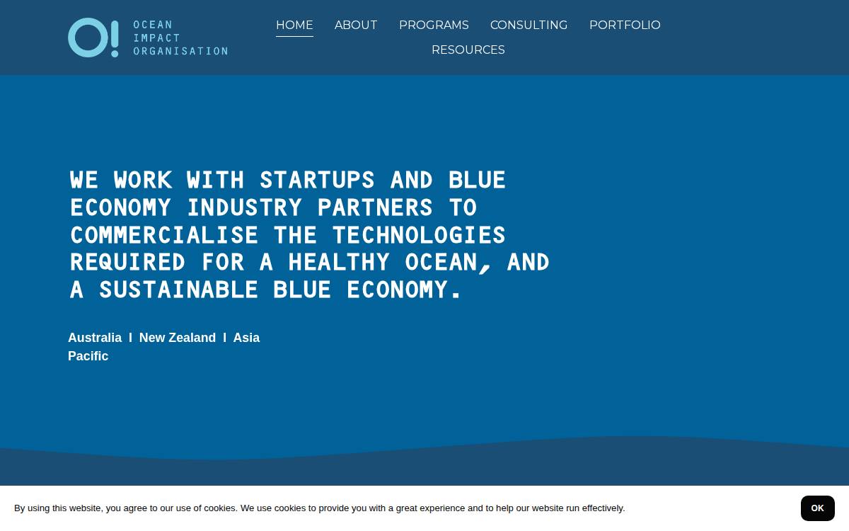 Ocean Impact website preview
