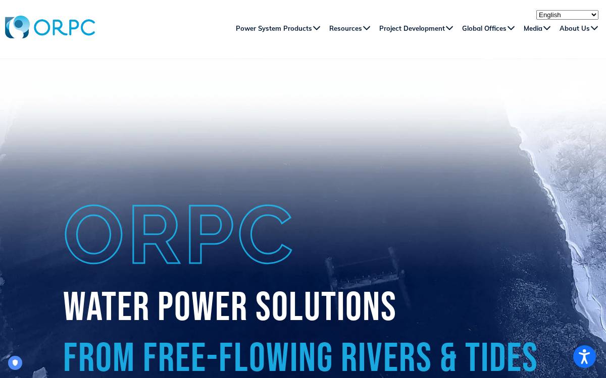 Ocean Renewable Power Company website preview