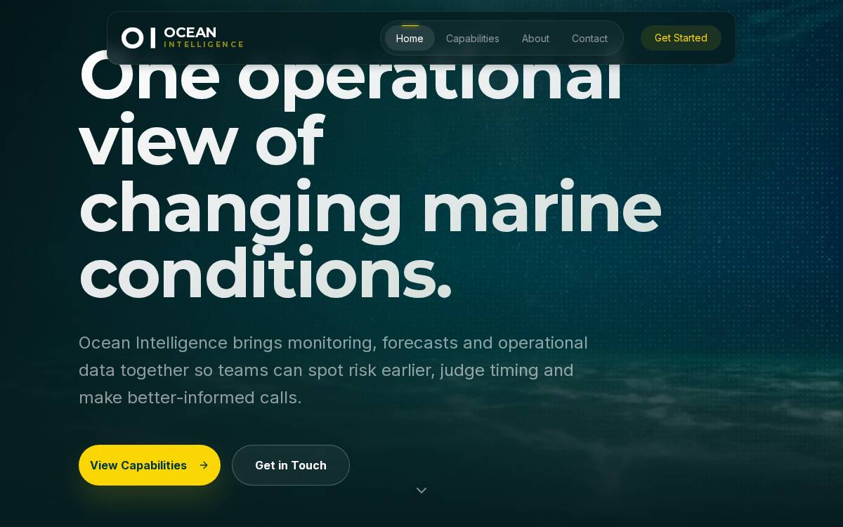 Oceanintelligence website preview