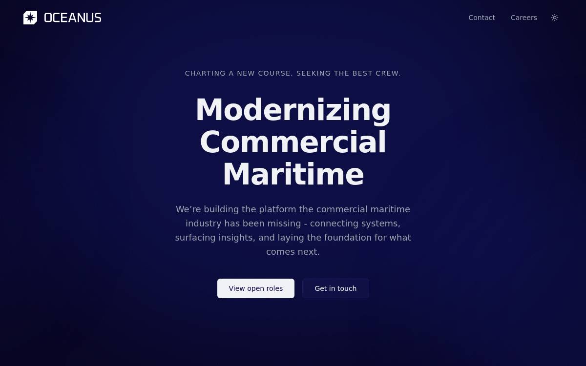 Oceanus website preview
