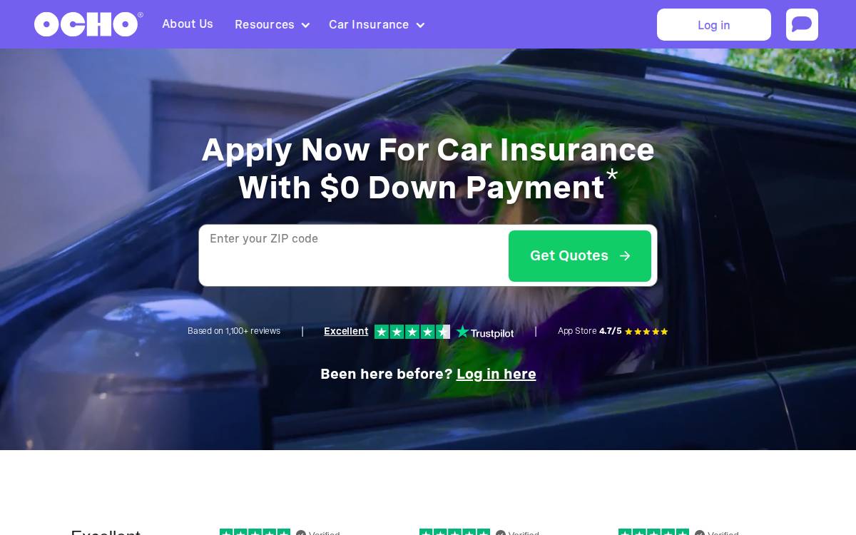 Ocho website preview