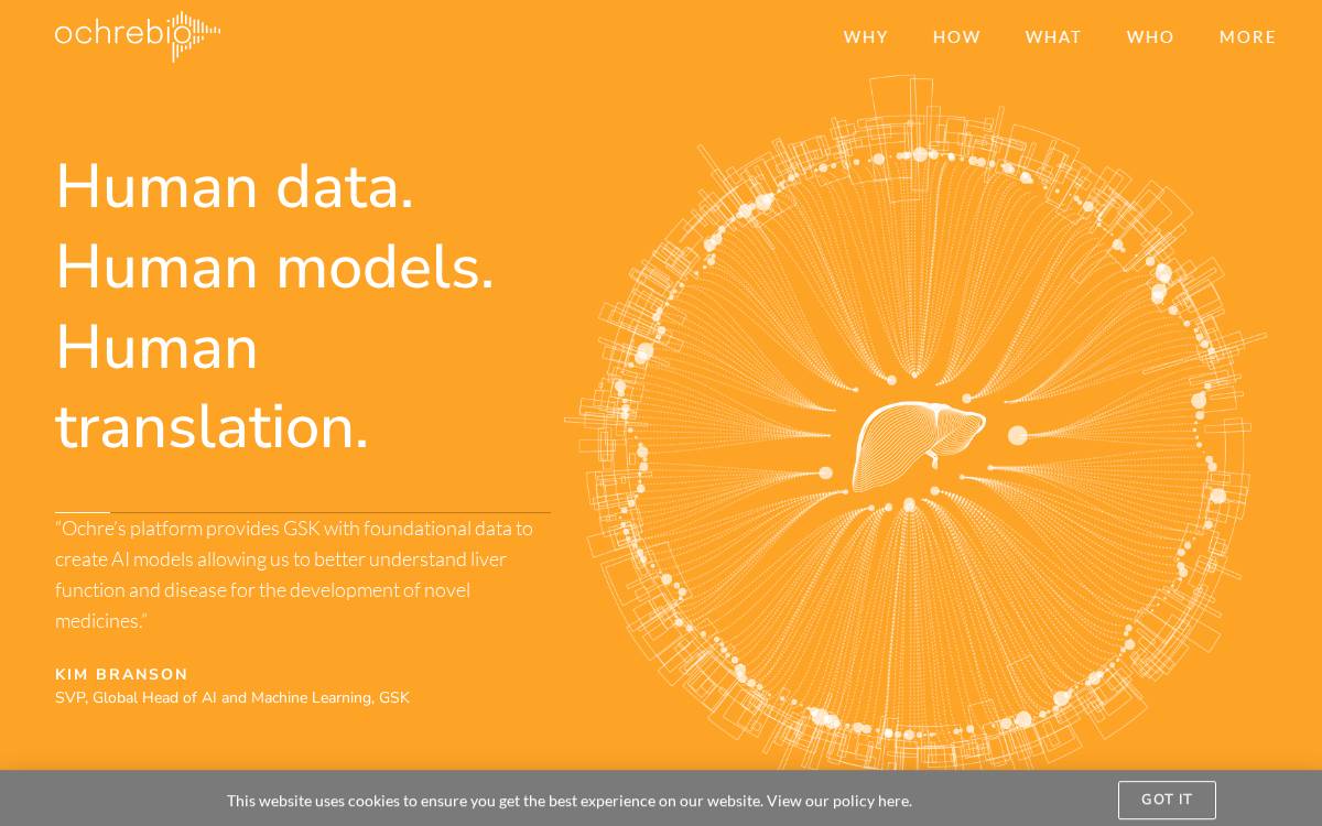 Ochre Bio website preview