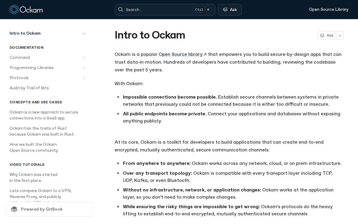 Ockam fintech-blockchain website preview