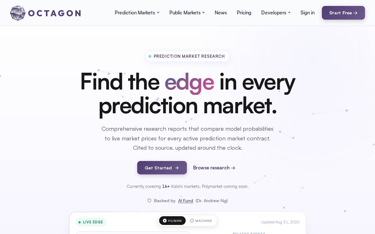 Octagon website preview