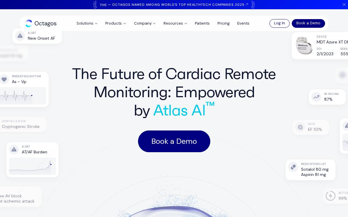 Octagos Health website preview