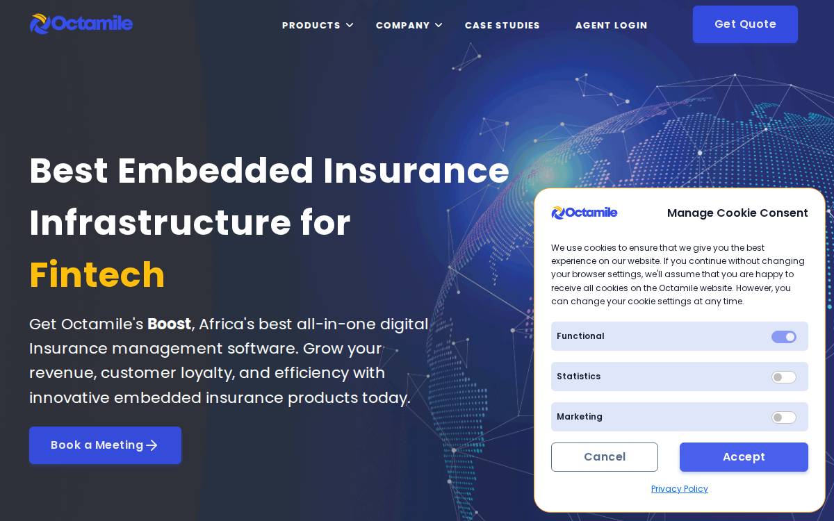 Octamile website preview