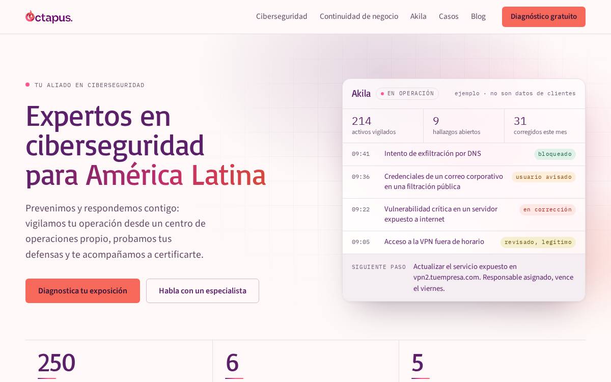 Octapus website preview