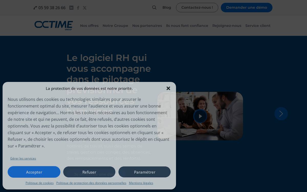 OCTIME website preview