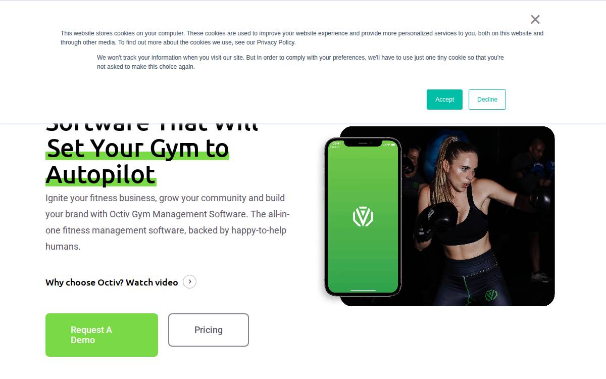 Octivfitness website preview