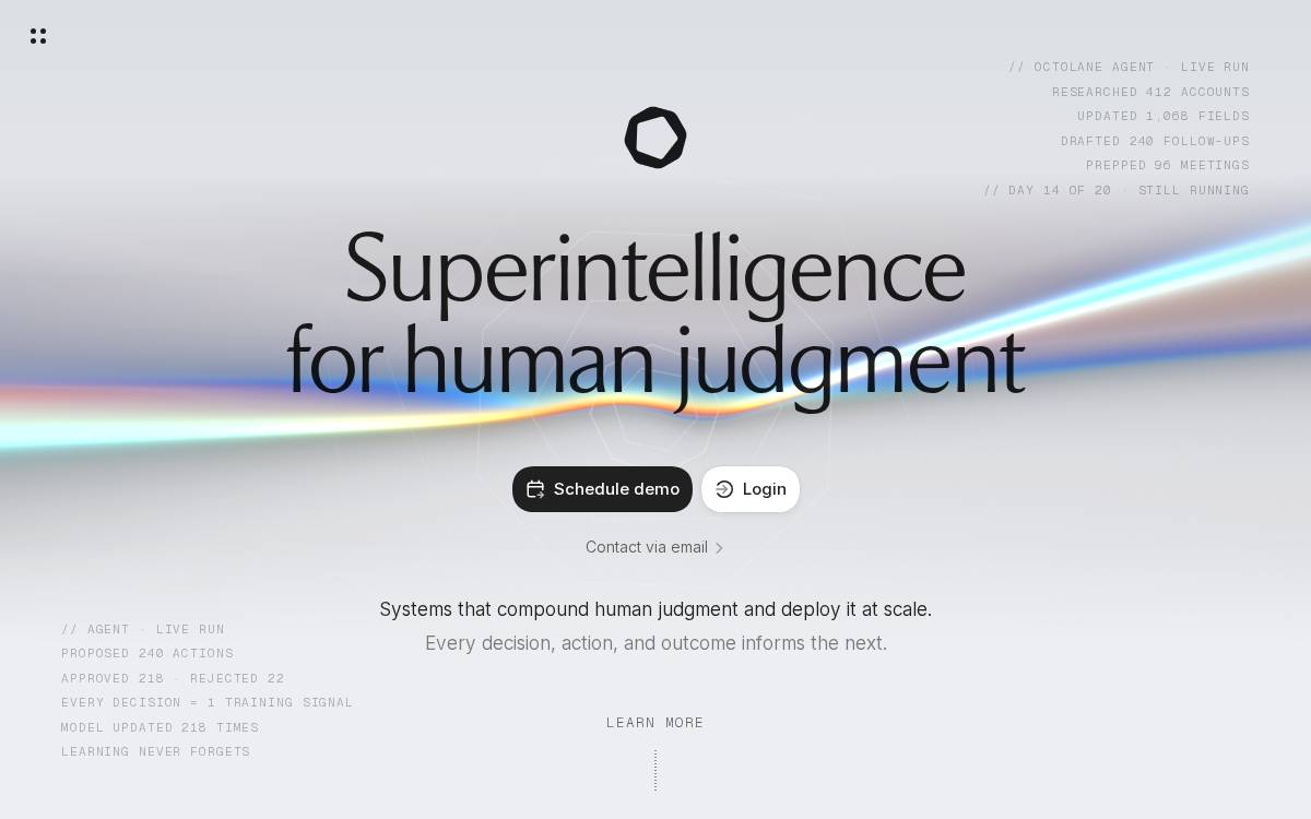 Octolane AI website preview
