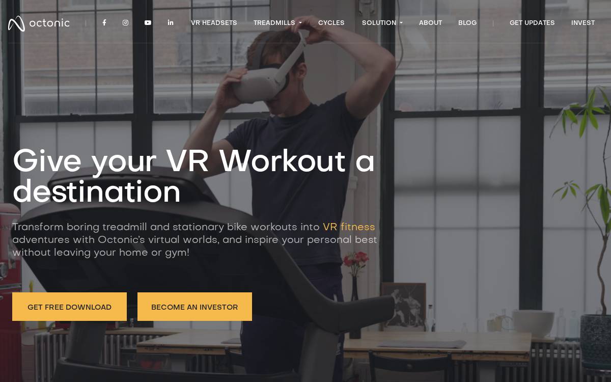 Octonic VR website preview