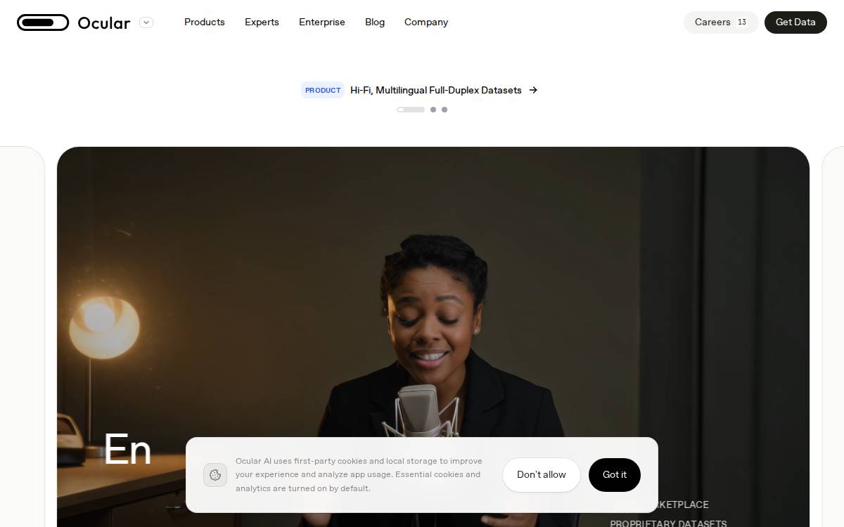 Ocular AI website preview