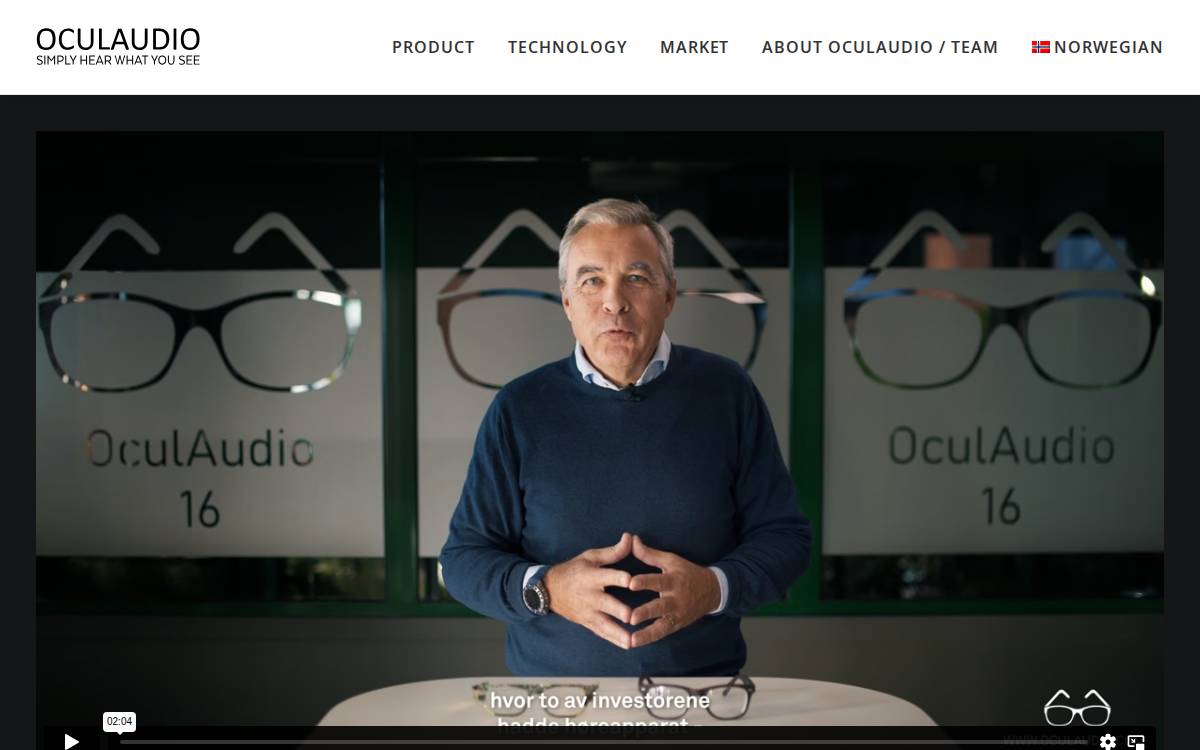 Oculaudio website preview