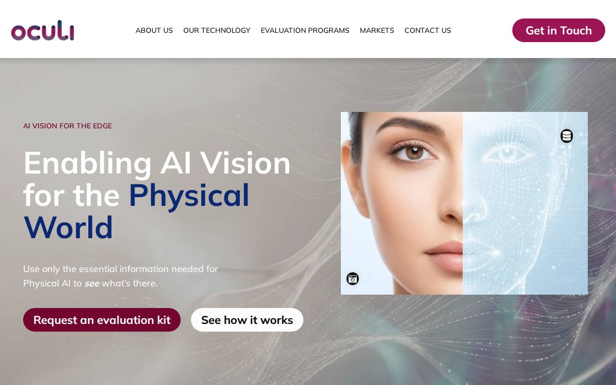 Oculi website preview