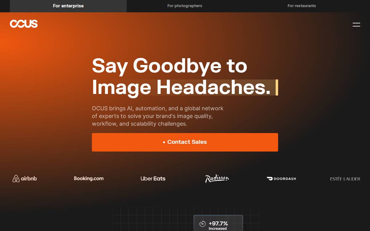 Ocus website preview