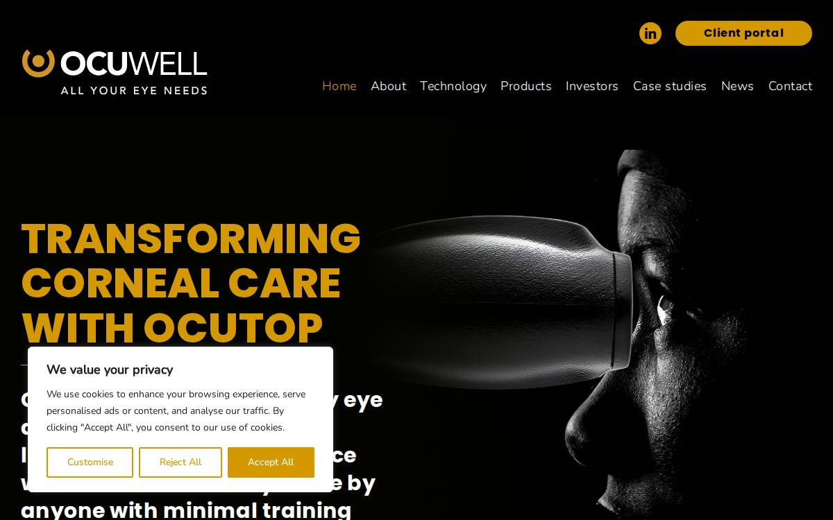Ocuwell website preview