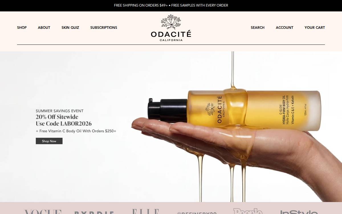 Odacite website preview