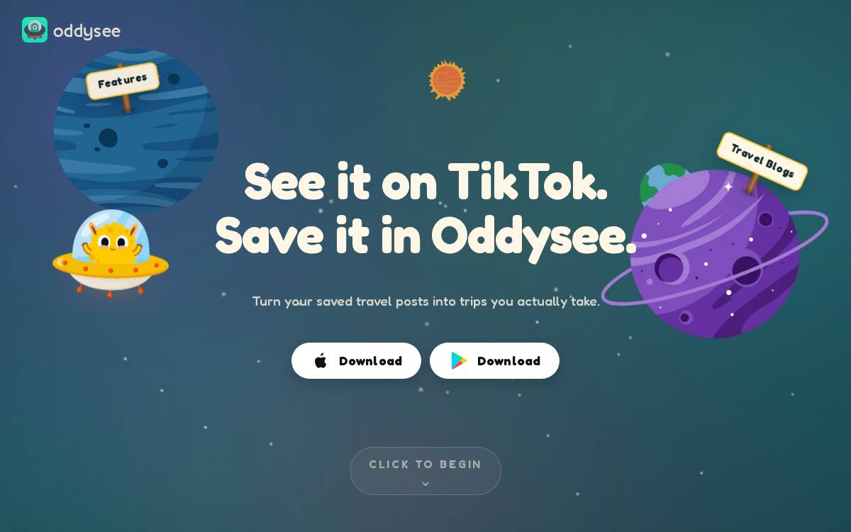 Oddysee website preview