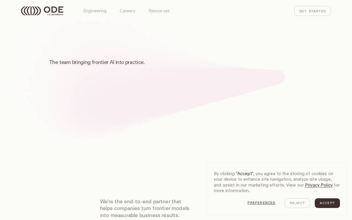 Ode website preview