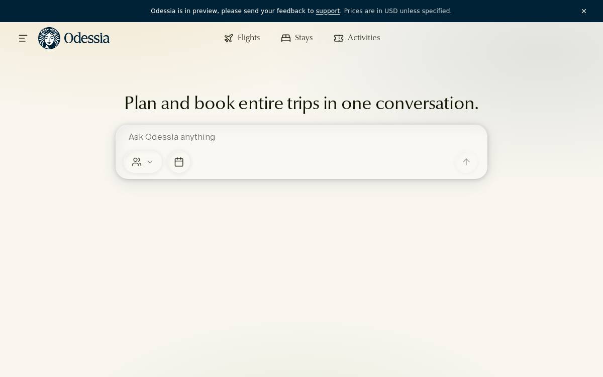 Odessia website preview