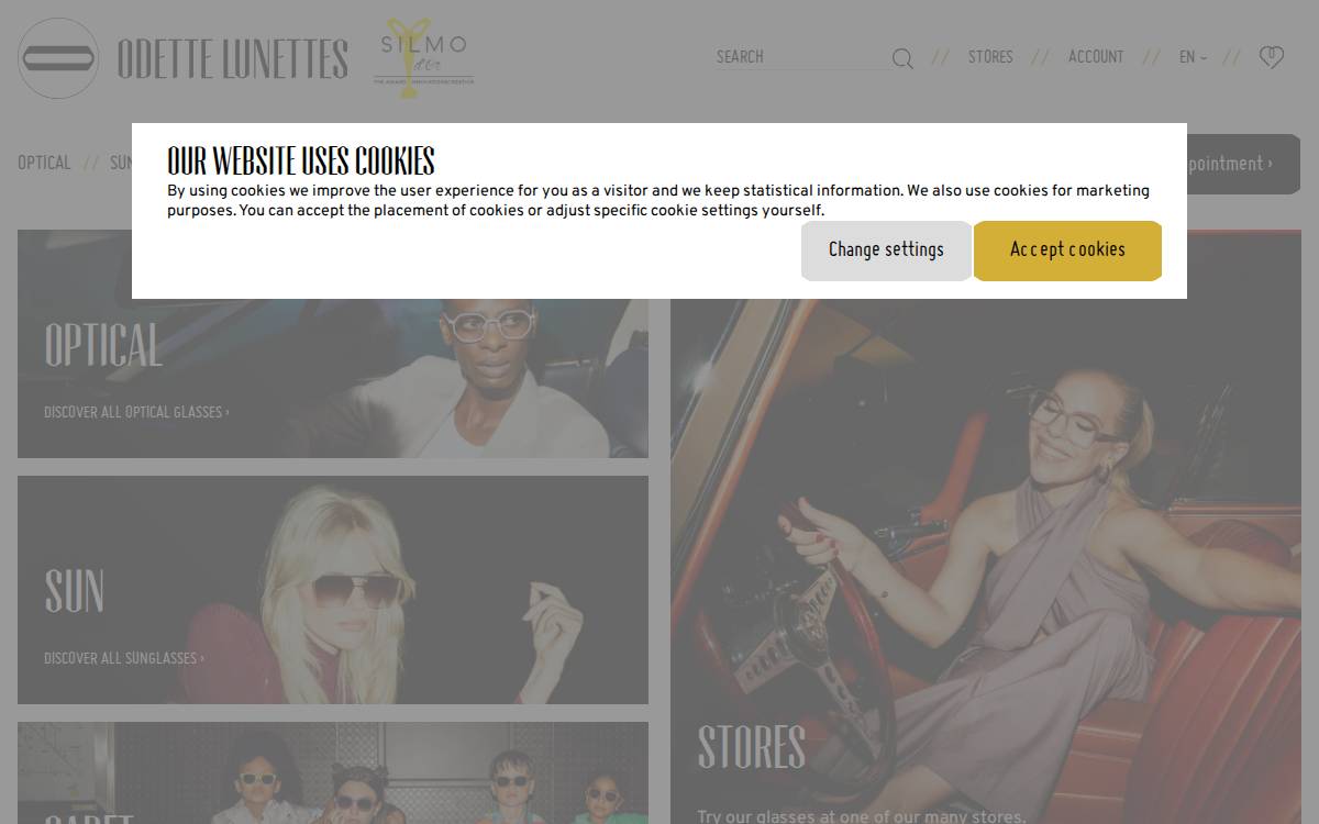 Odette Lunettes website preview