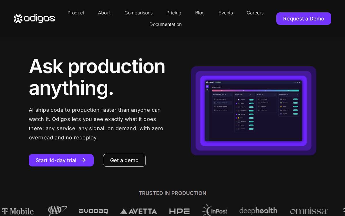 Odigos Technologies Inc. website preview