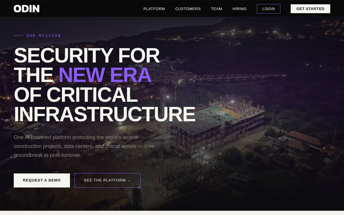 Odin website preview